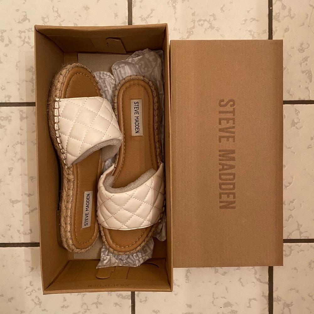 Steve Madden Caela White Sandals
